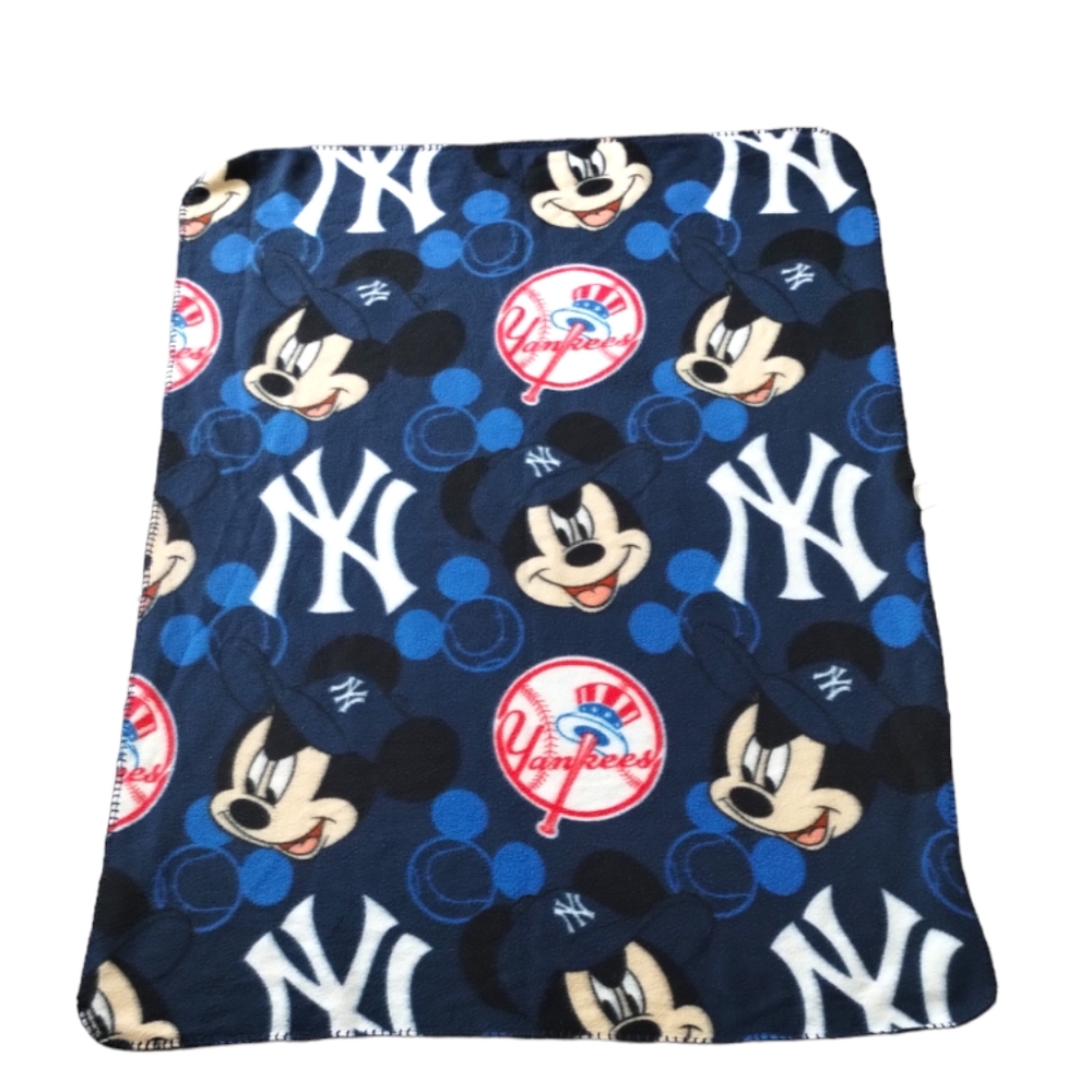 New York Yankees Mickey Felice Blue Blankie lovey Throw Blanket security blanket